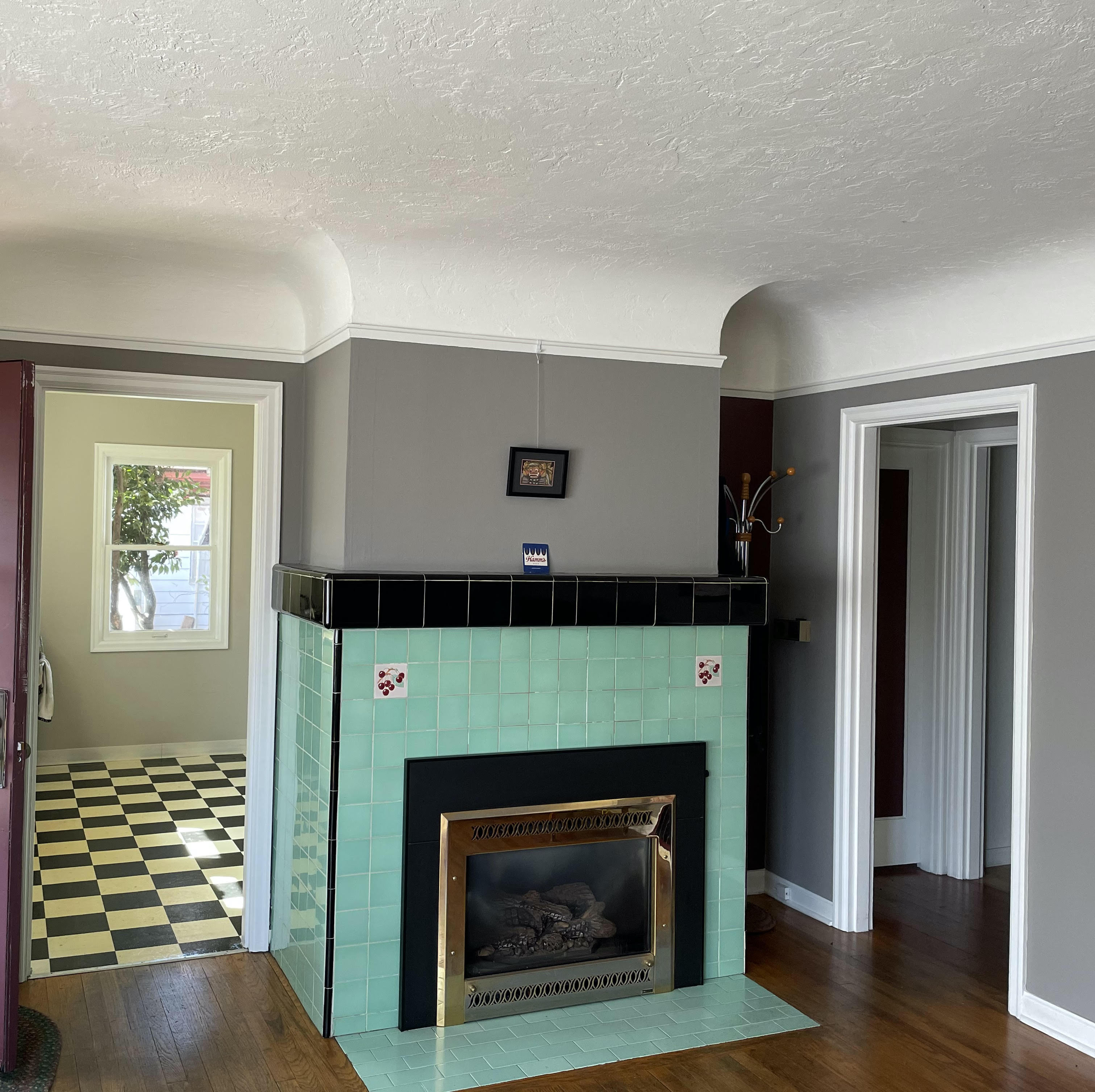 open view of a tv room, residential